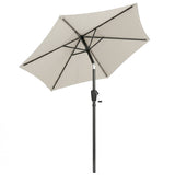 Polyester Tilting Parasol Umbrella 196cm Diameter - Velmora