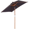Polyester Tilting Parasol Umbrella 200cm Width x 150cm Depth - Velmora