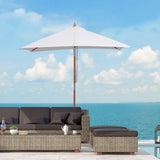 Polyester Tilting Parasol Umbrella 200cm Width x 150cm Depth - Velmora