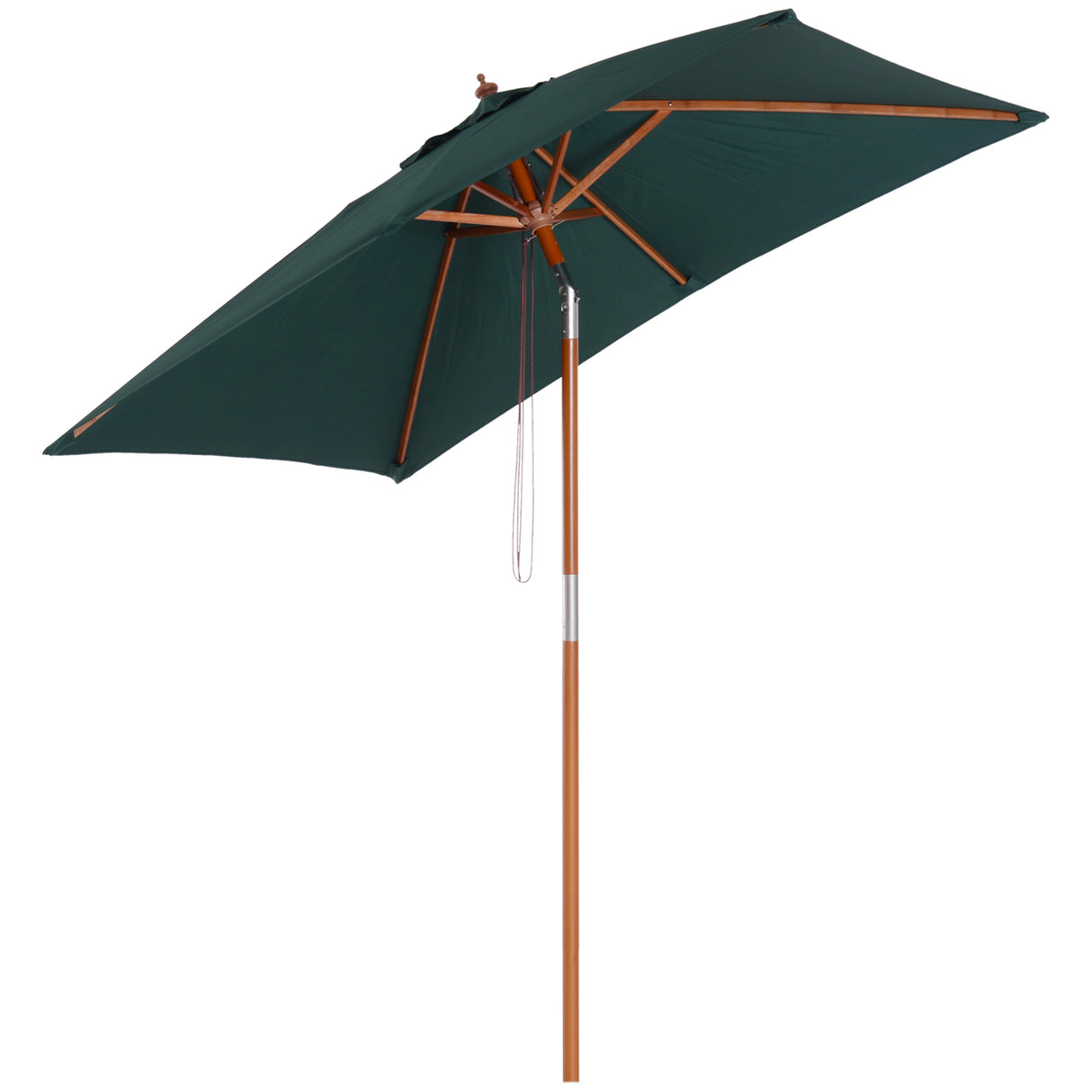 Polyester Tilting Parasol Umbrella 200cm Width x 150cm Depth - Velmora
