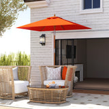 Polyester Tilting Parasol Umbrella 200cm Width x 150cm Depth - Velmora