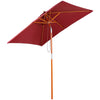 Polyester Tilting Parasol Umbrella 200cm Width x 150cm Depth - Velmora