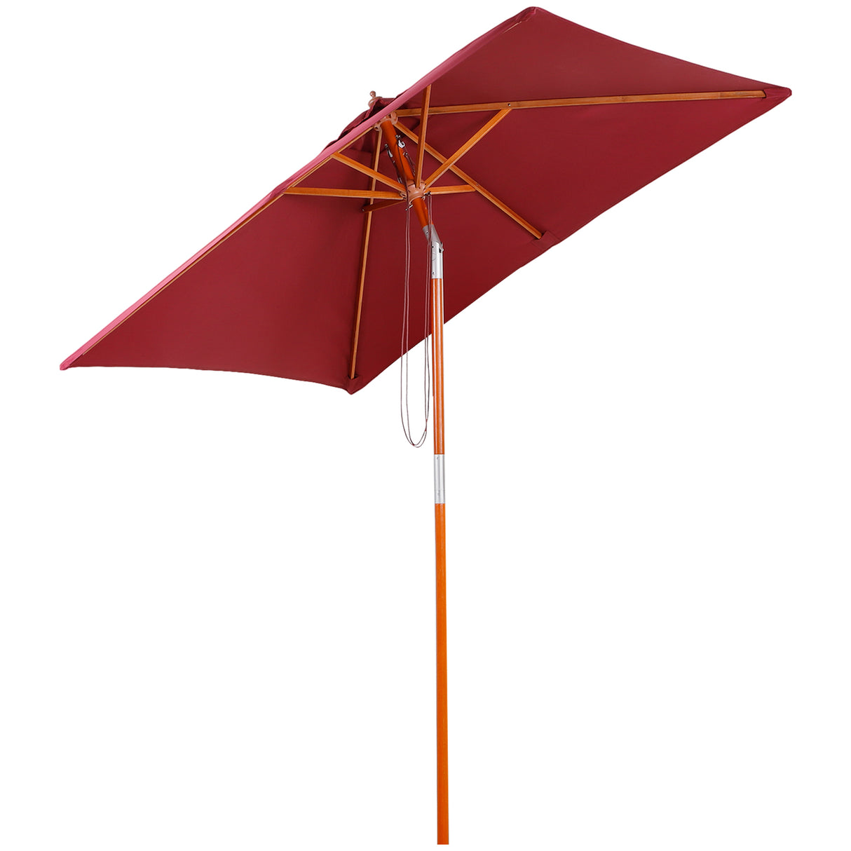 Polyester Tilting Parasol Umbrella 200cm Width x 150cm Depth - Velmora