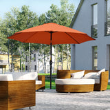 Polyester Tilting Parasol Umbrella 263cm Diameter - Velmora