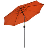 Polyester Tilting Parasol Umbrella 263cm Diameter - Velmora