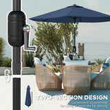 Polyester Tilting Parasol Umbrella 264cm Diameter x 238 High - Velmora