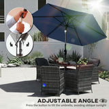 Polyester Tilting Parasol Umbrella 264cm Diameter x 238 High - Velmora