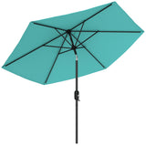 Polyester Tilting Parasol Umbrella 264cm Diameter x 238 High - Velmora