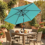 Polyester Tilting Parasol Umbrella 264cm Diameter x 238 High - Velmora