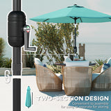 Polyester Tilting Parasol Umbrella 264cm Diameter x 238 High - Velmora