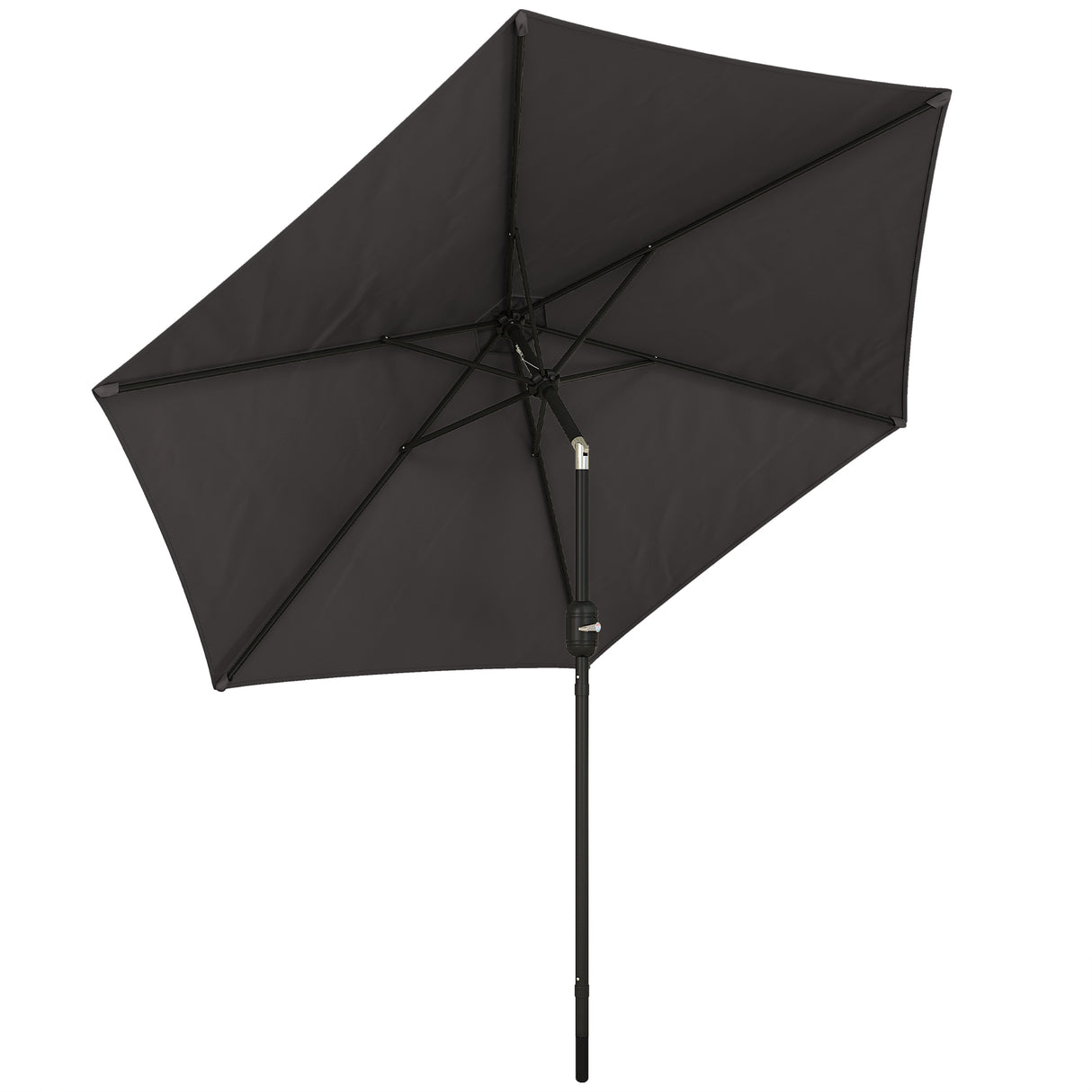 Polyester Tilting Parasol Umbrella 265cm Diameter - Velmora