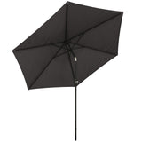 Polyester Tilting Parasol Umbrella 265cm Diameter - Velmora
