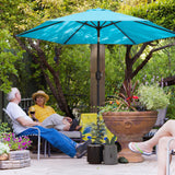 Polyester Tilting Parasol Umbrella 265cm Diameter - Velmora