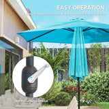 Polyester Tilting Parasol Umbrella 265cm Diameter - Velmora