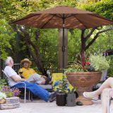 Polyester Tilting Parasol Umbrella 265cm Diameter - Velmora