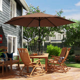 Polyester Tilting Parasol Umbrella 265cm Diameter - Velmora