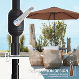Polyester Tilting Parasol Umbrella 265cm Diameter - Velmora