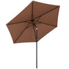 Polyester Tilting Parasol Umbrella 265cm Diameter - Velmora