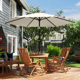 Polyester Tilting Parasol Umbrella 265cm Diameter - Velmora