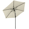 Polyester Tilting Parasol Umbrella 265cm Diameter - Velmora