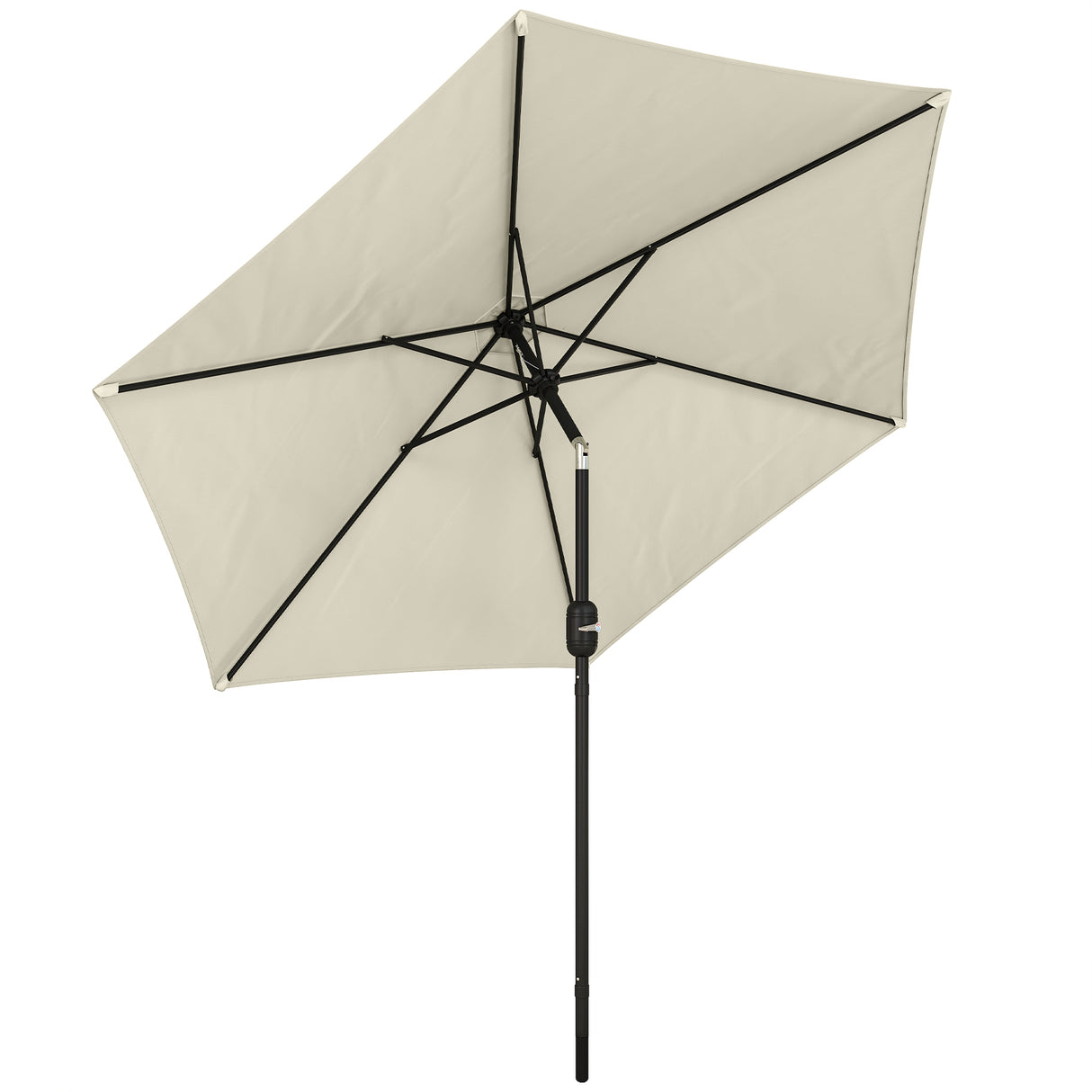 Polyester Tilting Parasol Umbrella 265cm Diameter - Velmora