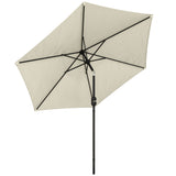 Polyester Tilting Parasol Umbrella 265cm Diameter - Velmora