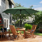 Polyester Tilting Parasol Umbrella 265cm Diameter - Velmora