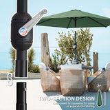 Polyester Tilting Parasol Umbrella 265cm Diameter - Velmora