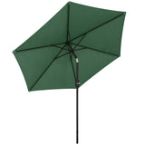 Polyester Tilting Parasol Umbrella 265cm Diameter - Velmora