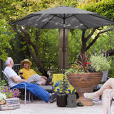 Polyester Tilting Parasol Umbrella 265cm Diameter - Velmora