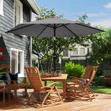 Polyester Tilting Parasol Umbrella 265cm Diameter - Velmora