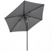 Polyester Tilting Parasol Umbrella 265cm Diameter - Velmora