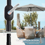 Polyester Tilting Parasol Umbrella 265cm Diameter - Velmora