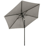 Polyester Tilting Parasol Umbrella 265cm Diameter - Velmora