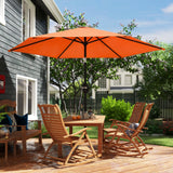 Polyester Tilting Parasol Umbrella 265cm Diameter - Velmora
