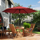 Polyester Tilting Parasol Umbrella 265cm Diameter - Velmora