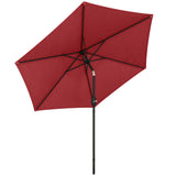 Polyester Tilting Parasol Umbrella 265cm Diameter - Velmora