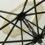 Polyester Tilting Parasol Umbrella 266cm Diameter - Velmora