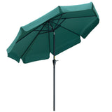 Polyester Tilting Parasol Umbrella 266cm Diameter - Velmora