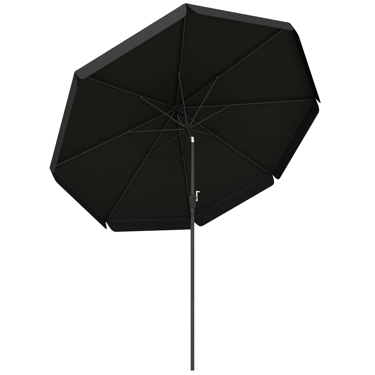 Polyester Tilting Parasol Umbrella 266cm Diameter - Velmora