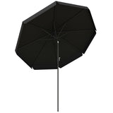 Polyester Tilting Parasol Umbrella 266cm Diameter - Velmora