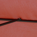 Polyester Tilting Parasol Umbrella 266cm Diameter - Velmora