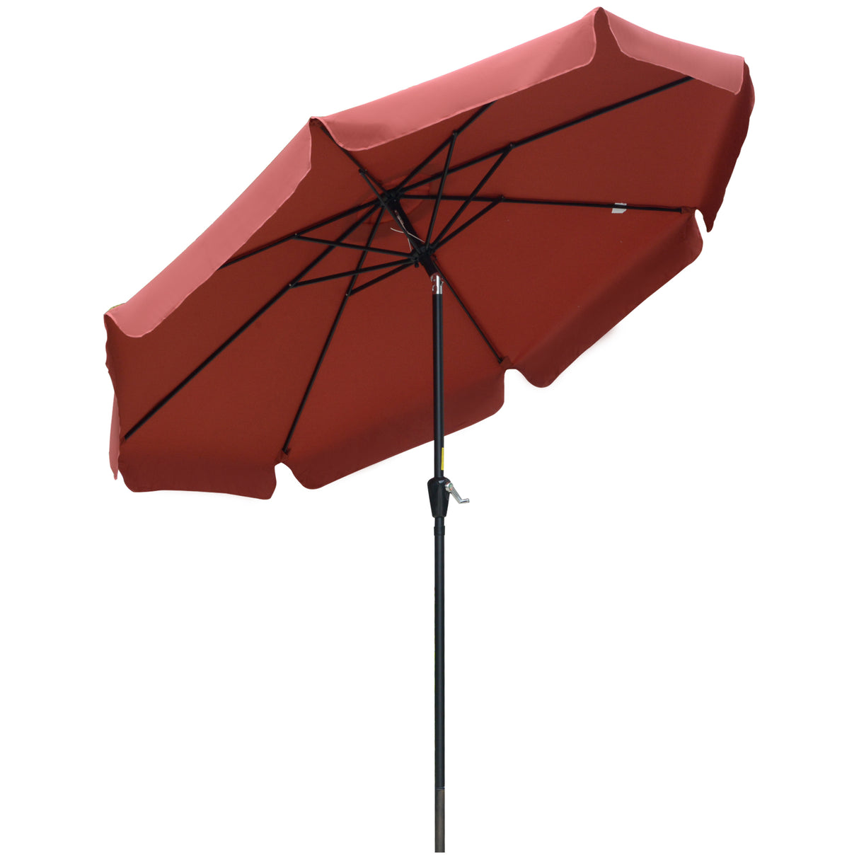 Polyester Tilting Parasol Umbrella 266cm Diameter - Velmora
