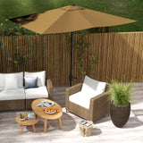 Polyester Tilting Parasol Umbrella 290cm Width x 200cm Depth - Velmora