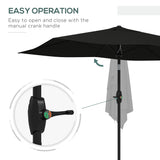 Polyester Tilting Parasol Umbrella 290cm Width x 205cm Depth - Velmora