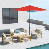 Polyester Tilting Parasol Umbrella 290cm Width x 205cm Depth - Velmora