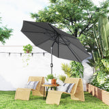 Polyester Tilting Parasol Umbrella 295cm Diameter - Velmora