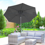 Polyester Tilting Parasol Umbrella 295cm Diameter - Velmora