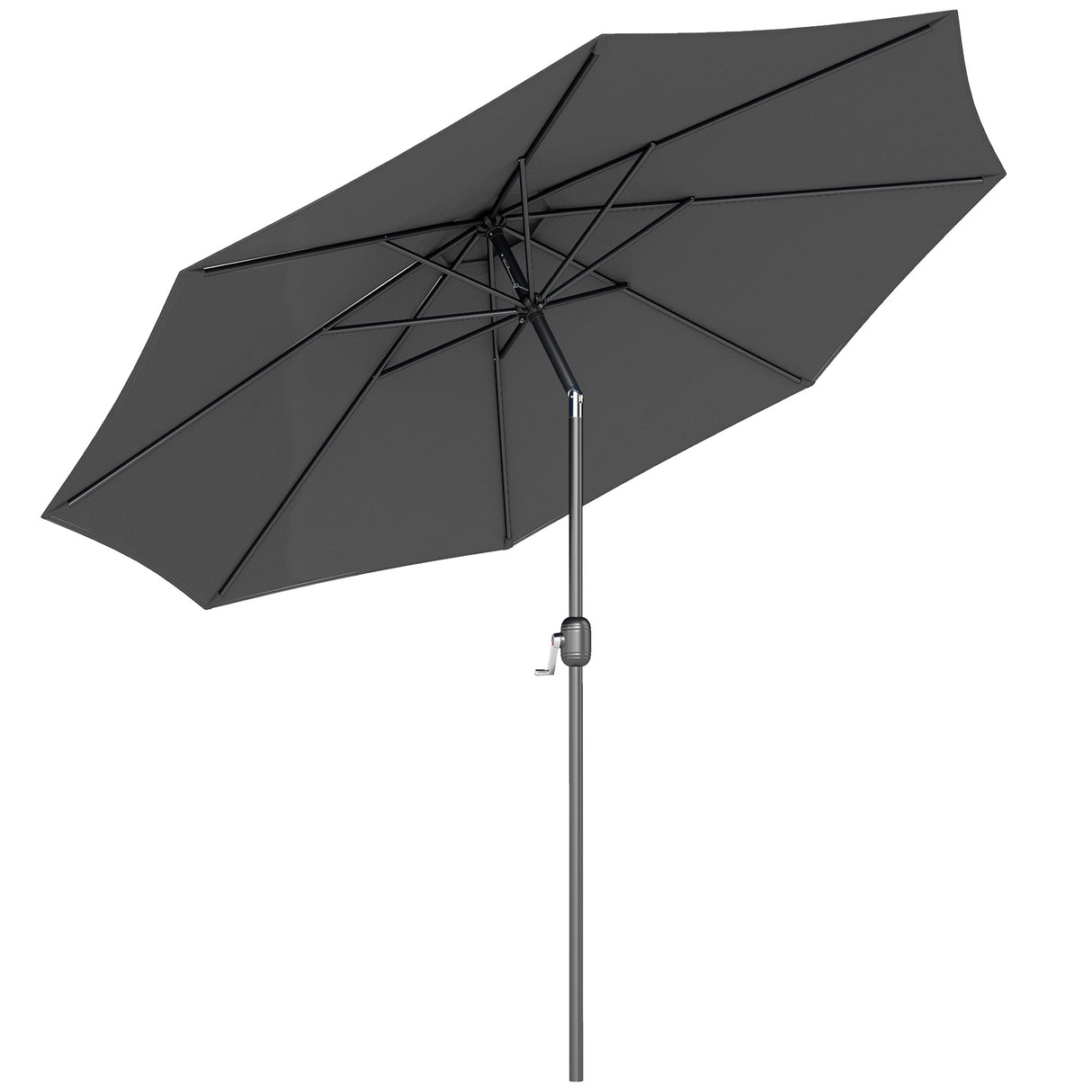 Polyester Tilting Parasol Umbrella 295cm Diameter - Velmora