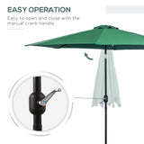 Polyester Tilting Parasol Umbrella 295cm Diameter - Velmora